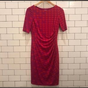 Bold houndstooth print dress